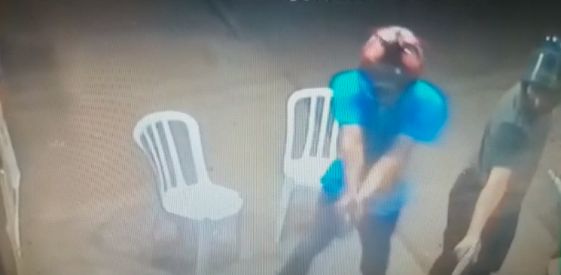 Imagens mostram momento em que Lucas Ferreira Marinho foi assasinado (Foto: Reprodução Polícia Civil )